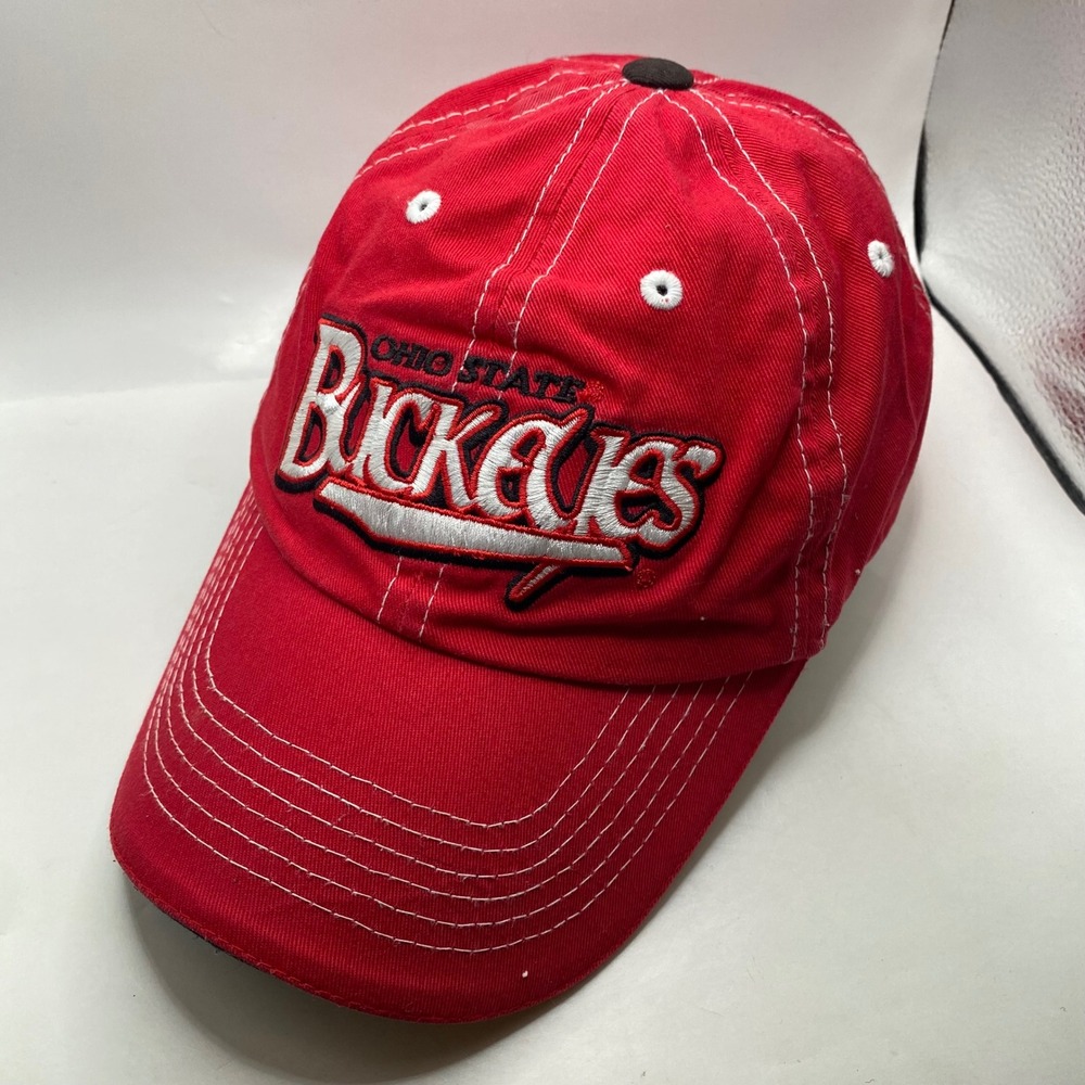 OHIO STATE Captivating Headgear Buckeyes Hat script Men Red Cotton Adjustable